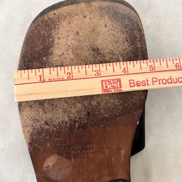 COSTUME NATIONAL HOMME Men's Black Leather Slide Sandals Made in Italy - 9 - Picture 12 of 12